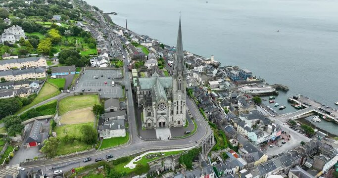 Old Harbour Town. Cobh Town Co. Cork Irland 4k