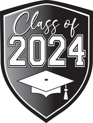 Class of 2024 Crest Shield Logo