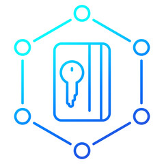 card key icon, line design