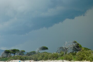 Sea storm in Rosignano Marittimo ( Livorno)