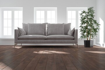 Modern interior design. 3D illustration