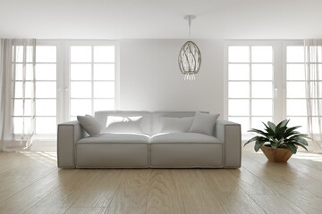 Modern interior design. 3D illustration