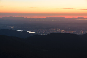 Sunrise from the mountain of Rocacorba