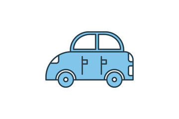 Obraz na płótnie Canvas Car Icon. Icon related to Traffic. flat line icon style. Simple vector design editable