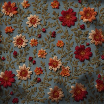 Symmetrical Slavic Embroidery on High-Quality Linen