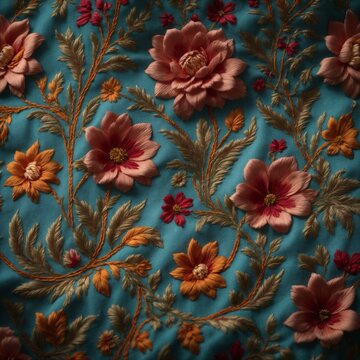 Symmetrical Slavic Embroidery on High-Quality Linen