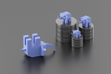 Obraz premium Reliable PHP web hosting concept 3d illustration. Helpdesk or technical support.