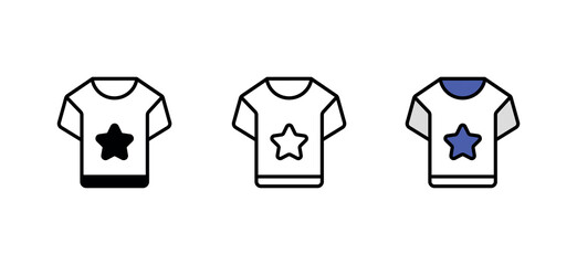 Custom T Shrit icon design with white background stock illustration