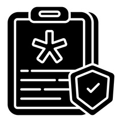 Fototapeta premium Trendy design icon of medical insurance policy