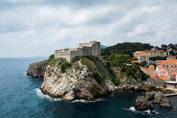 Fototapeta na wymiar Dubrovnik city old town by the ocean