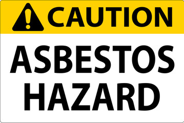 Naklejka na ściany i meble Asbestos Caution Signs Asbestos Hazard Area Authorized Personnel Only