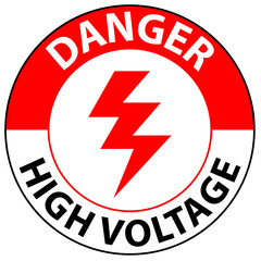 Floor Sign, Danger High Voltage