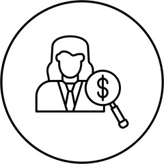 Female Auditor Icon