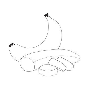 banana coloring page for adults