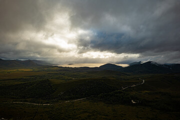 clouds over the mountains