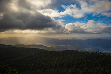 clouds over the mountains