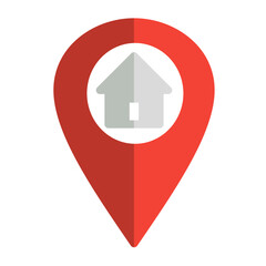 address pin point with home icon