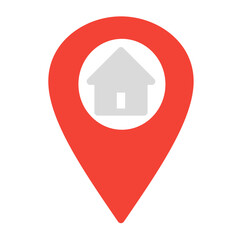 address pin point with home icon