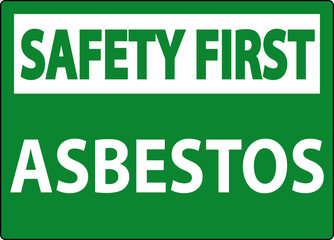 Asbestos Safety First Signs Asbestos Hazard Area Authorized Personnel Only