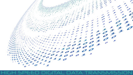 High speed digital data transmission. Vector graphics