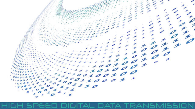 High speed digital data transmission. Vector graphics