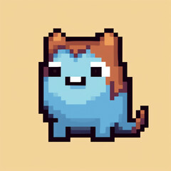 Fototapeta premium a cute pixle cat,please take good care of it