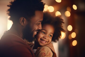 A happy father and his daughter, generative AI