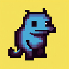 Obraz premium a cute pixle cat,please take good care of it
