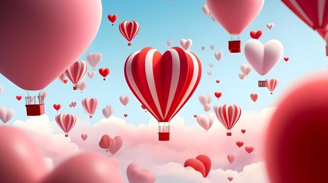 Schwebende Herzensfreude: Romantische Hei&szlig;luftballone zum Valentinstag