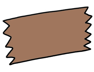 Brown masking tape illustration.