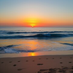 Fototapeta premium sunset over the sea