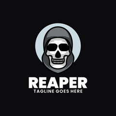 reaper illustration mascot logo design