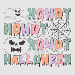 Howdy Halloween Halloween SVG T-Shirt Sublimation Design Vector Graphic