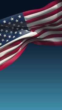 American flag waving in the wind