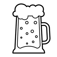 Beer glass mug illustration. Beer festival or Oktoberfest.