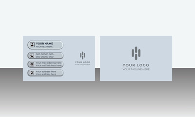 Black and blue modern creative business card and simple clean template vector design