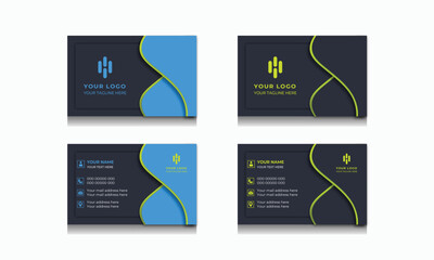 Black and red modern creative business card and simple clean template vector design