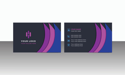 Black and red modern creative business card and simple clean template vector design