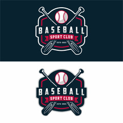 baseball vector mascot logo design with modern illustration concept style for badge, emblem and tshirt printing. baseball emblem illustration for sport team.