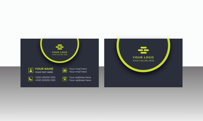 Black and red modern creative business card and simple clean template vector design