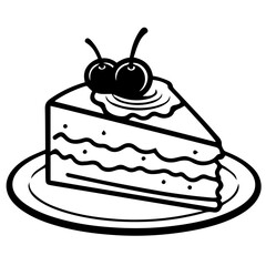 birthday cake outline drawing