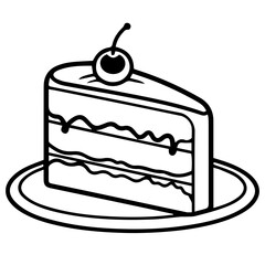 birthday cake outline drawing