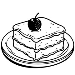 birthday cake outline drawing