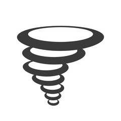 Tornado glyph icon isolated on white background.Vector illustration.