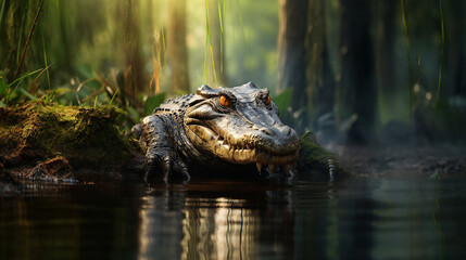 Fototapeta premium alligator in the zoo