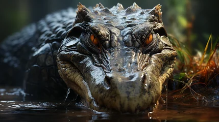 Poster Im Rahmen close up of a crocodile © bash