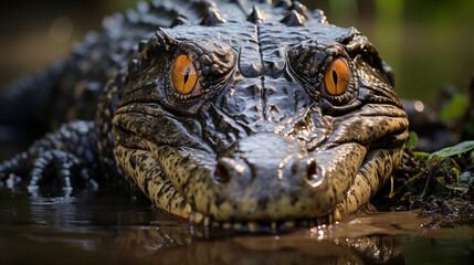 close up of an alligator - obrazy, fototapety, plakaty