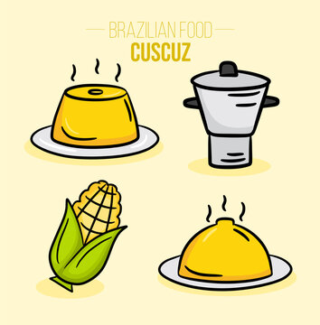 Cuscuz - cuscus coscos couscous - Brazilian food - nordeste food