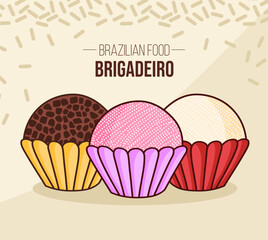 Set of Brigadeiro Brasil - Brazil - Brazilian chocolate food