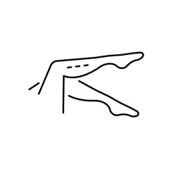 Leg laser hair removal icon. Methods of laser legs hair removal. Vector illustration 